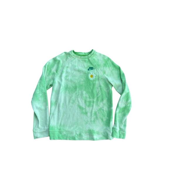 Nike Sportswear Men's Green Tie Dye Love Crew Neck Sweatshirt Size XL - Picture 4 of 7